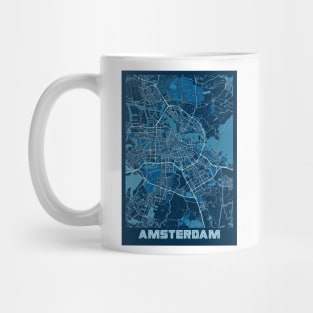 Amsterdam - Netherlands Peace City Map Mug